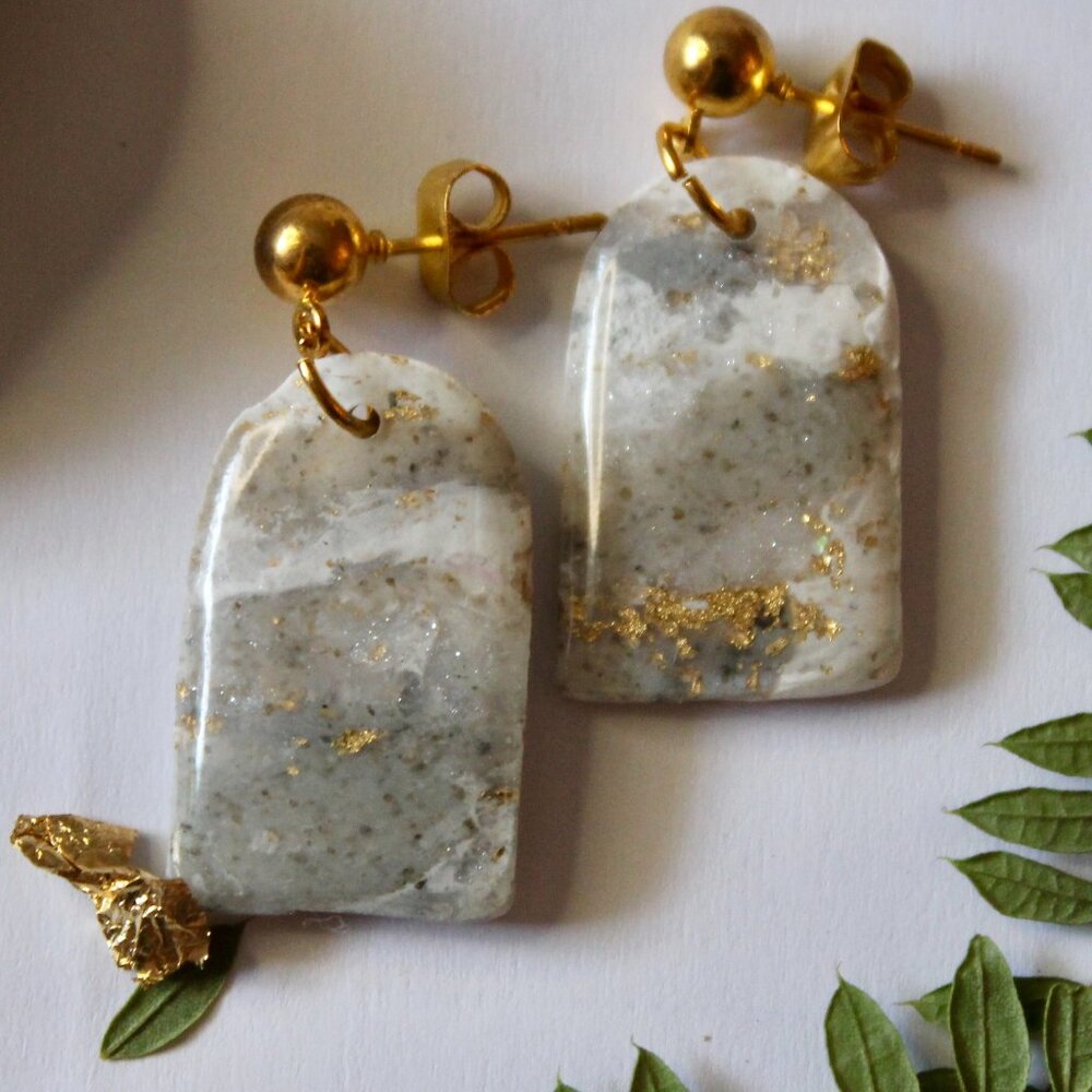 Polymer clay earrings - Granite Goodness *BUNDLE ONLY*